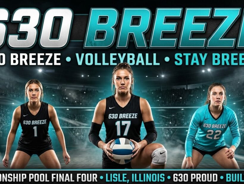 630 Breeze 2026 poster banner — Chambers, Horner and Malloy in the black and aqua VLA jerseys