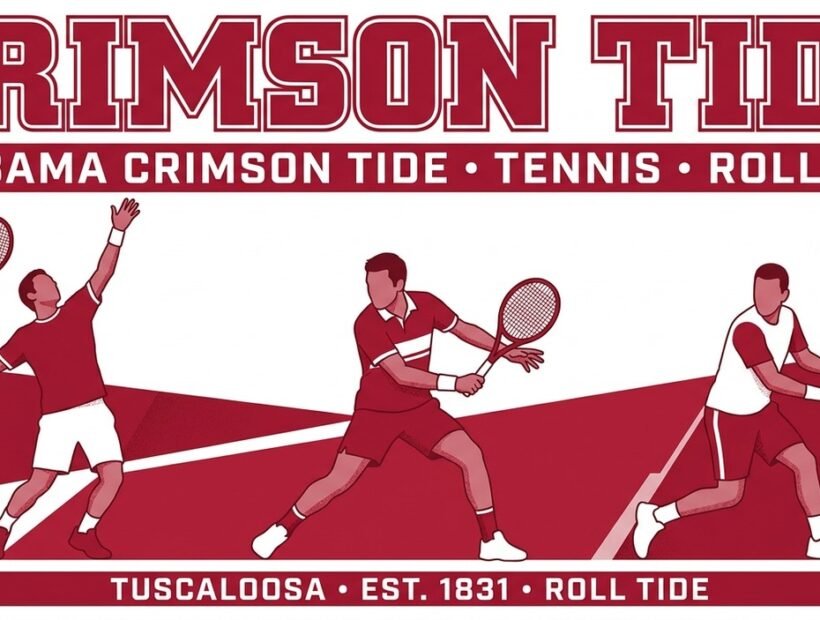 Alabama Crimson Tide tennis poster banner