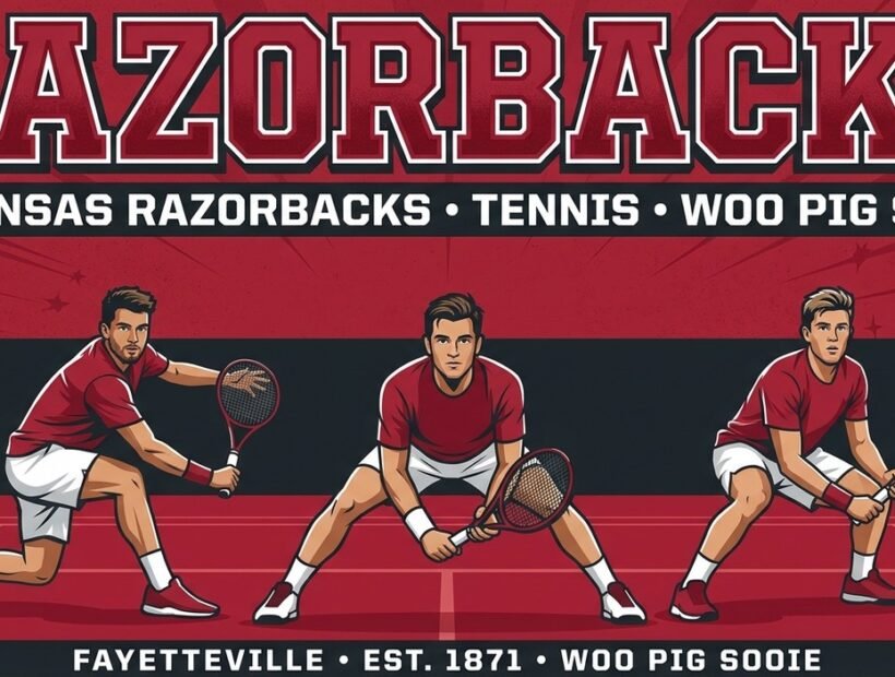 Arkansas Razorbacks tennis poster banner