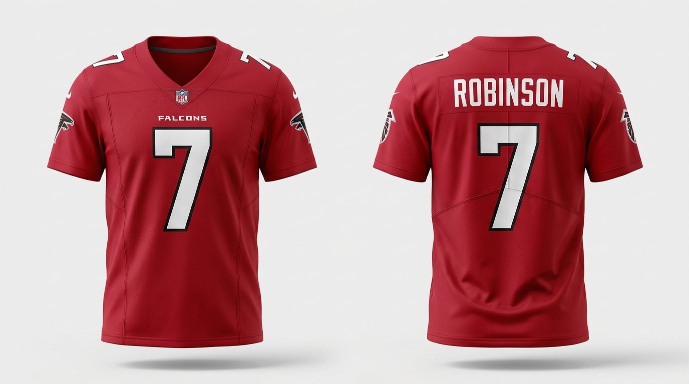 Bijan Robinson Atlanta Falcons jersey front and back