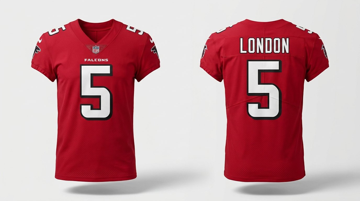 Drake London Atlanta Falcons jersey front and back