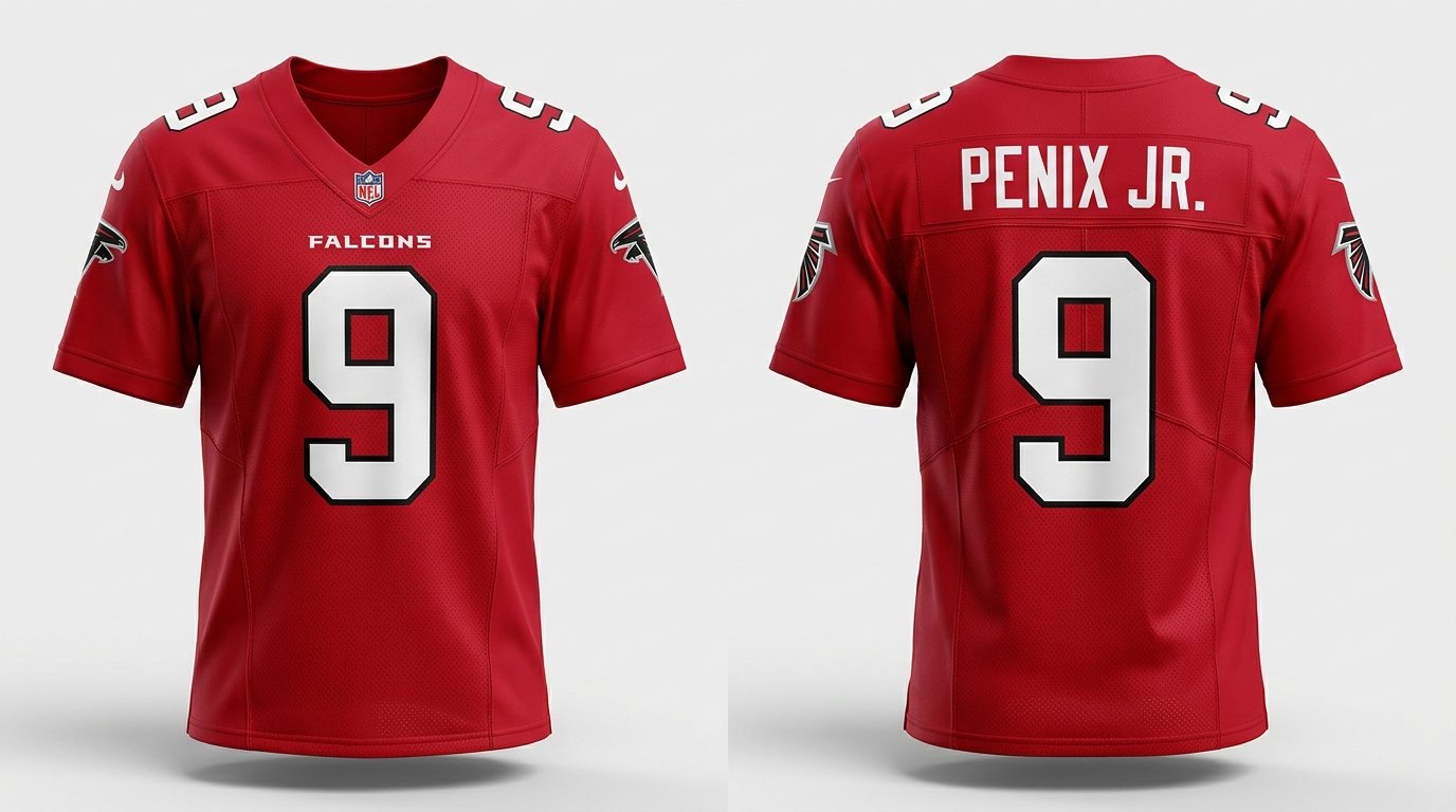 Michael Penix Jr. Atlanta Falcons jersey front and back
