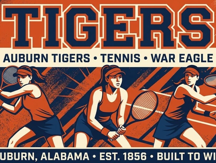 Auburn Tigers tennis poster banner