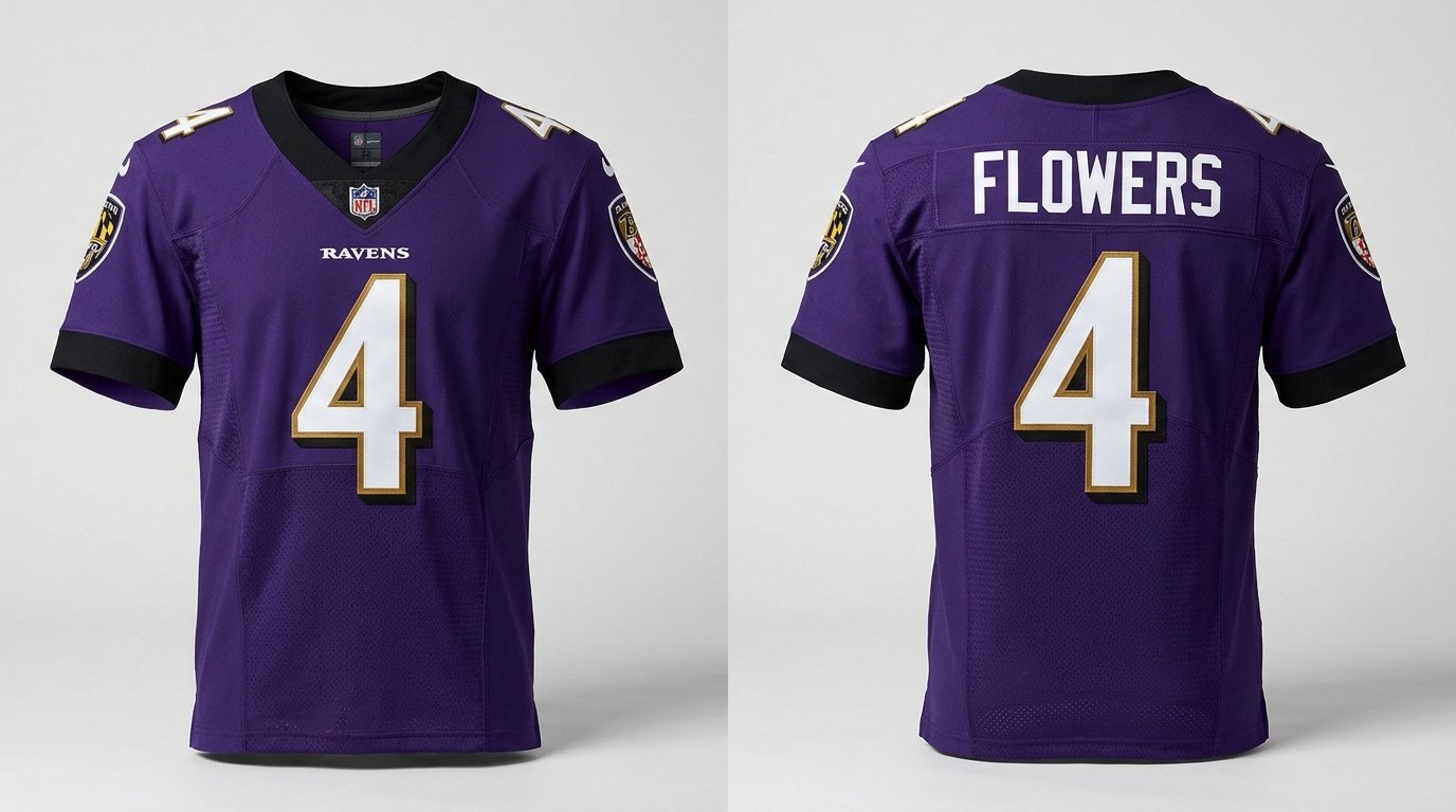 Zay Flowers Baltimore Ravens jersey front and back