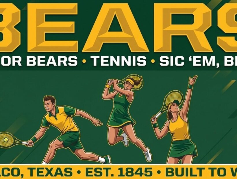 Baylor Bears tennis poster banner