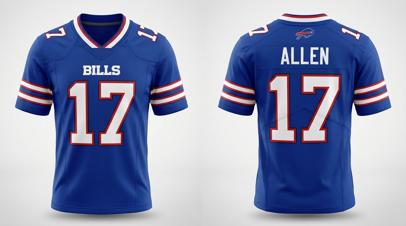 Josh Allen Buffalo Bills jersey front and back