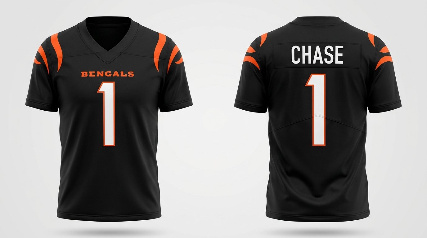 Ja'Marr Chase Cincinnati Bengals jersey front and back
