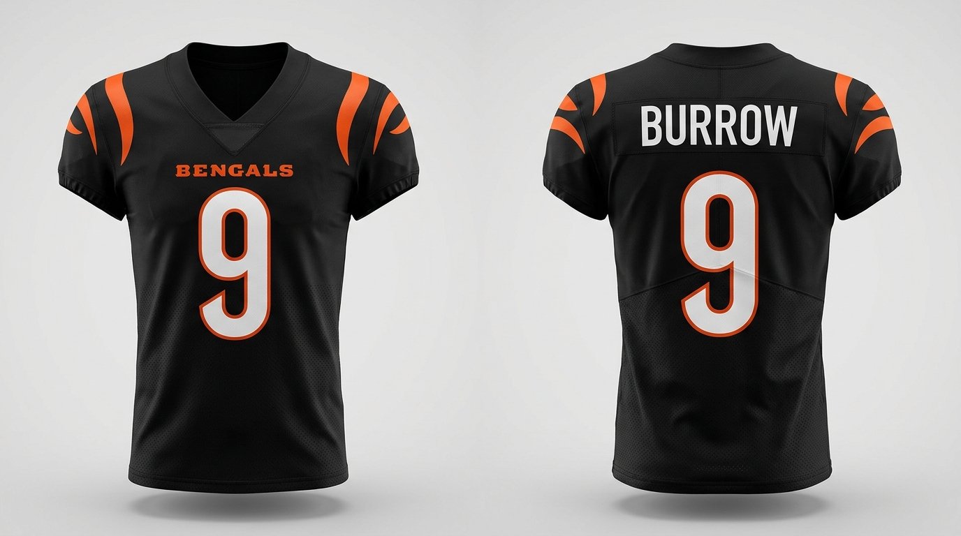 Joe Burrow Cincinnati Bengals jersey front and back