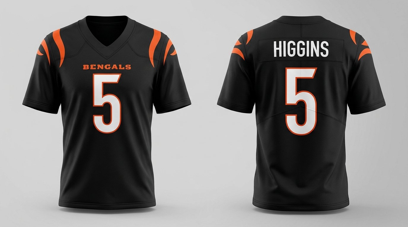 Tee Higgins Cincinnati Bengals jersey front and back