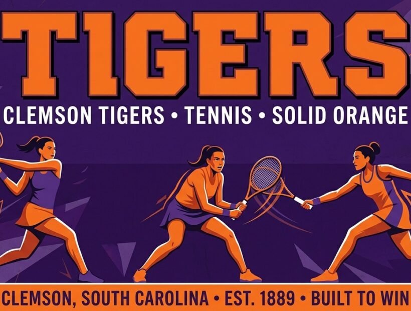 Clemson Tigers tennis poster banner