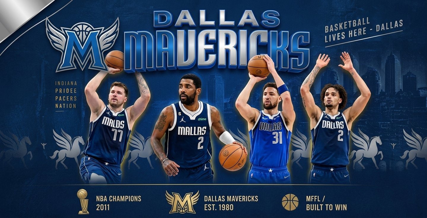 Dallas Mavericks players in blue jerseys – 2026-27 team