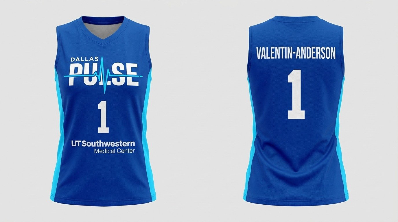 Natalia Valentin-Anderson Dallas Pulse jersey front and back