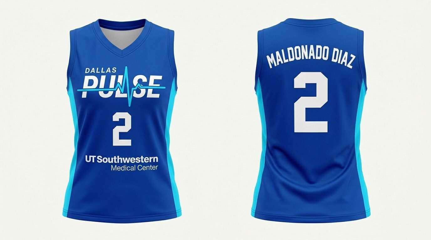 Sofia Maldonado Diaz Dallas Pulse jersey front and back