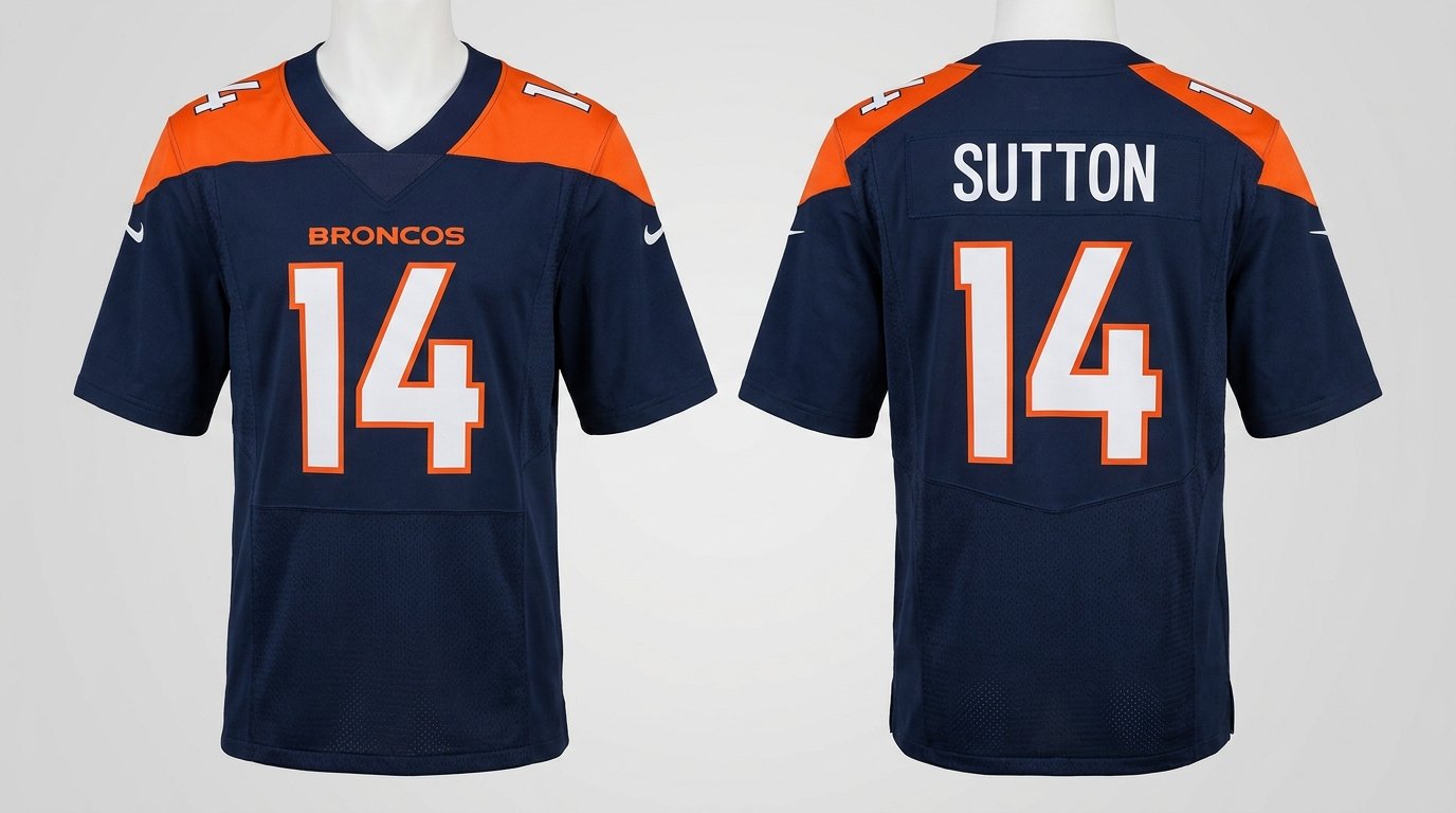 Courtland Sutton Denver Broncos jersey front and back