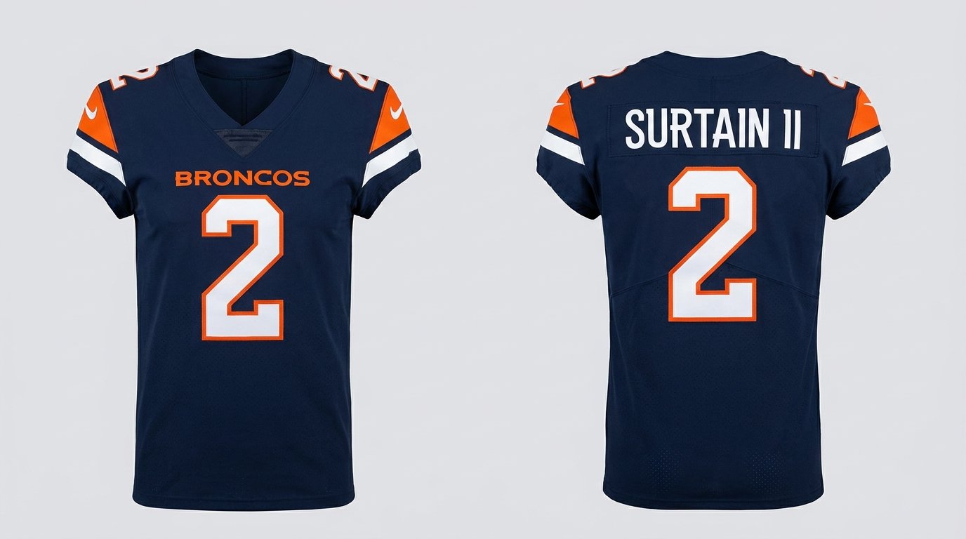 Pat Surtain II Denver Broncos jersey front and back