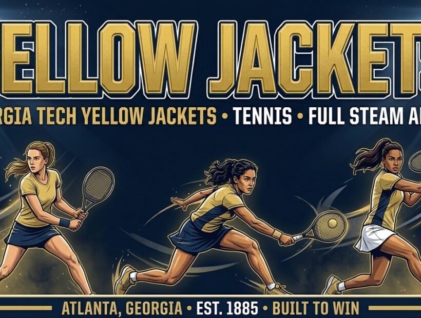 Georgia Tech Yellow Jackets tennis poster banner