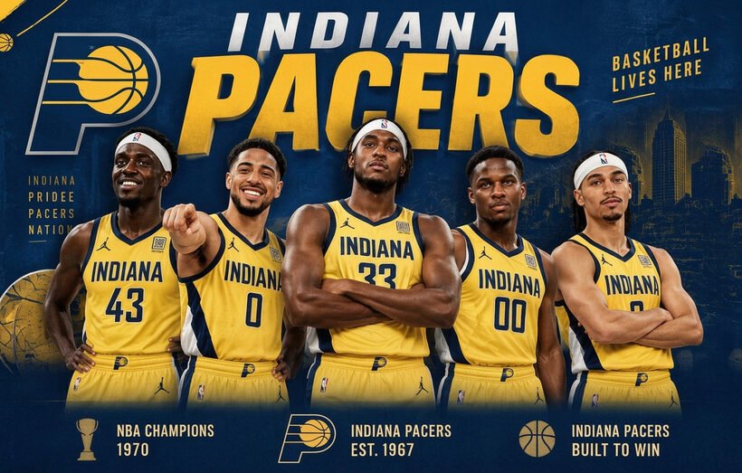Indiana Pacers players in yellow jerseys – 2026-27 team