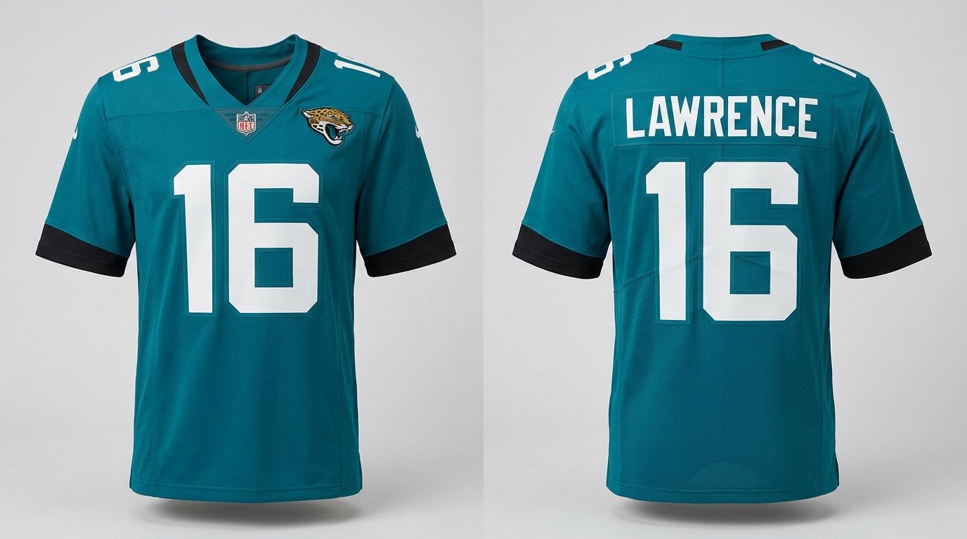 Trevor Lawrence Jacksonville Jaguars jersey front and back