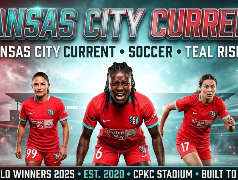 Kansas City Current 2026 poster banner with Chawinga, Debinha and Cooper