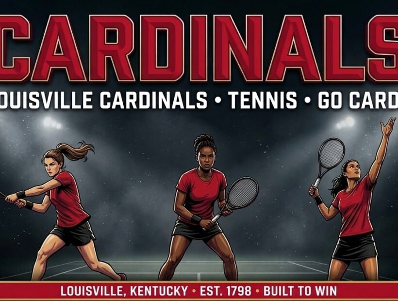 Louisville Cardinals tennis poster banner