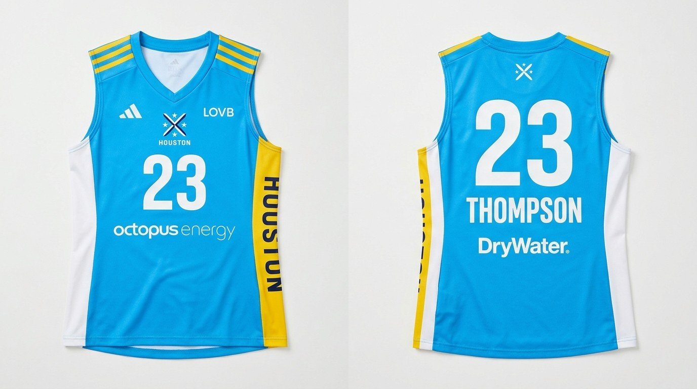 Jordan Thompson LOVB Houston jersey front and back