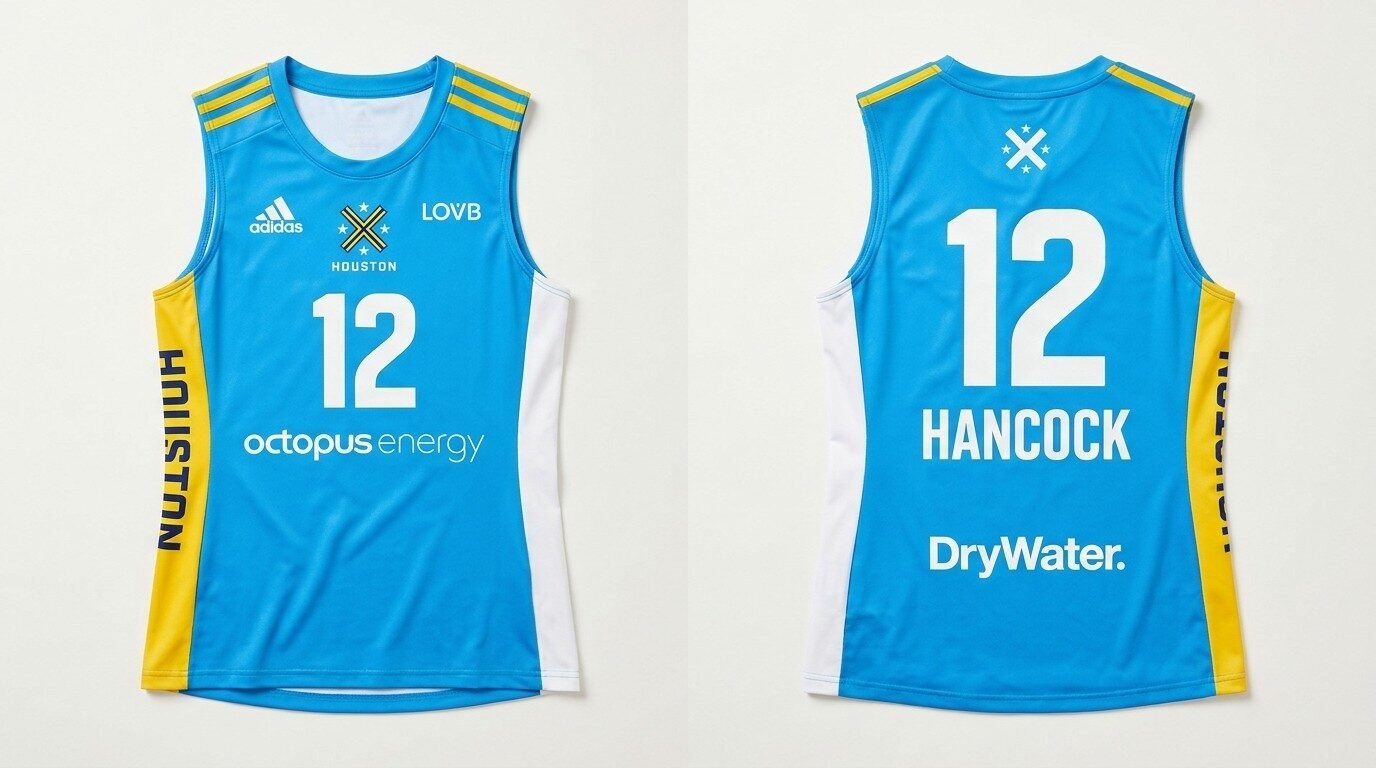 Micha Hancock LOVB Houston jersey front and back