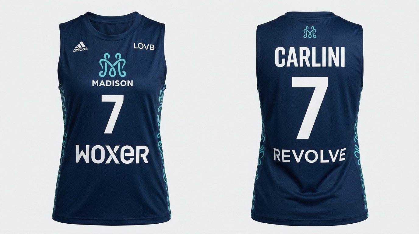 Lauren Carlini LOVB Madison jersey front and back