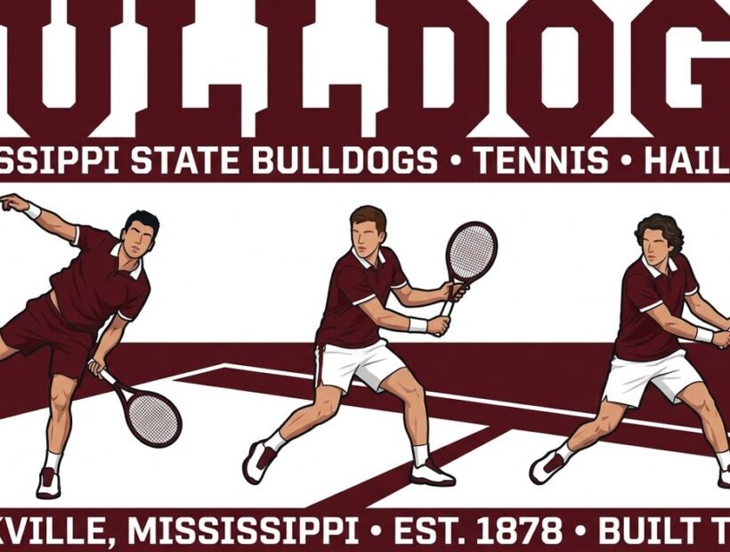 Mississippi State Bulldogs tennis poster banner