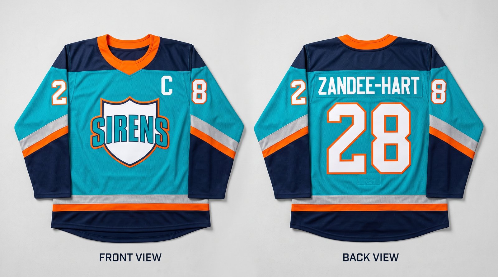 Micah Zandee-Hart New York Sirens style home jersey front and back