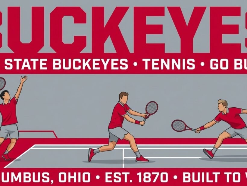 Ohio State Buckeyes tennis poster banner