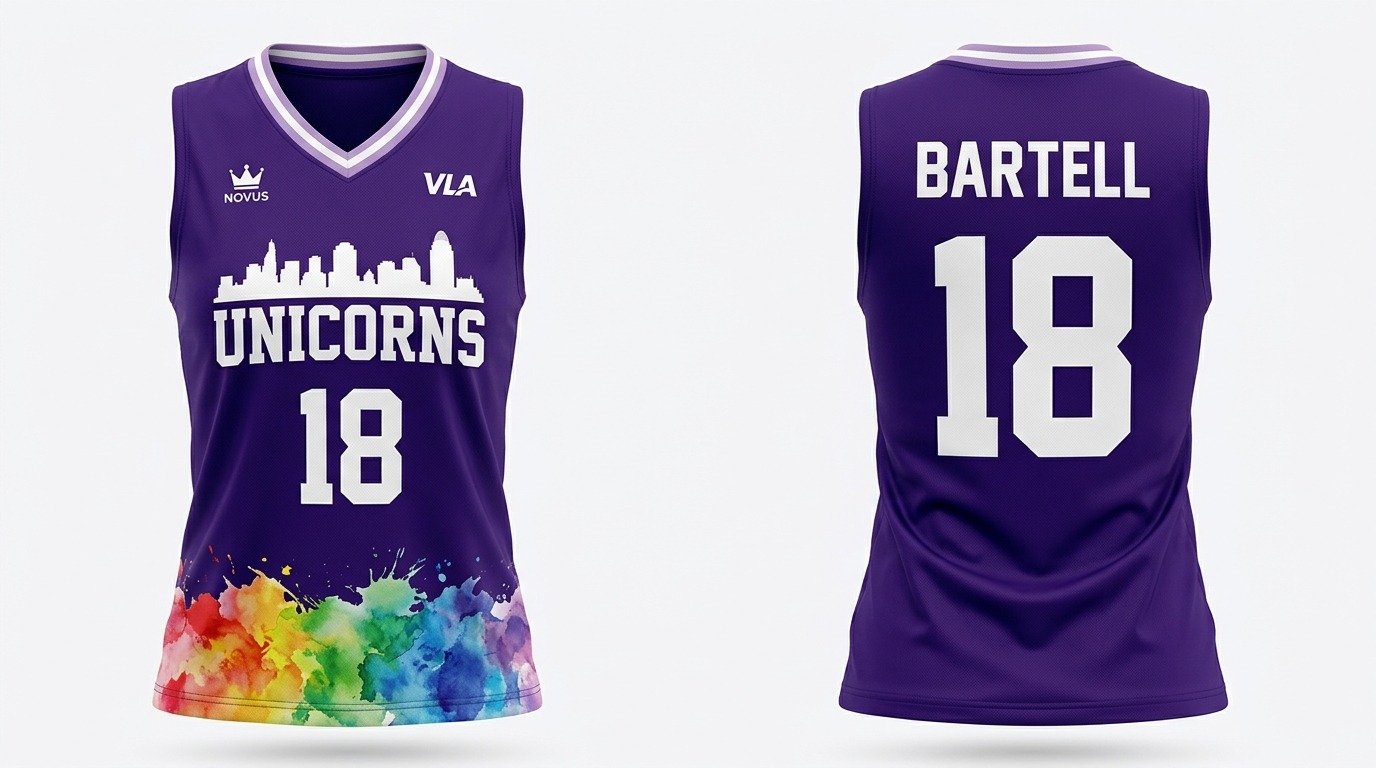 Heaven Bartell Ohio Valley Unicorns jersey front and back