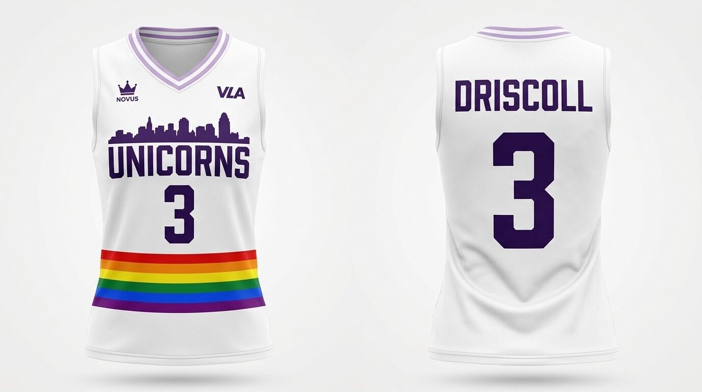 Sarah Driscoll Ohio Valley Unicorns jersey front and back