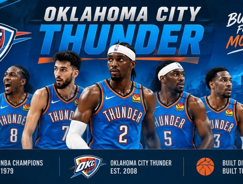 Oklahoma City Thunder players in blue jerseys – 2026-27 team