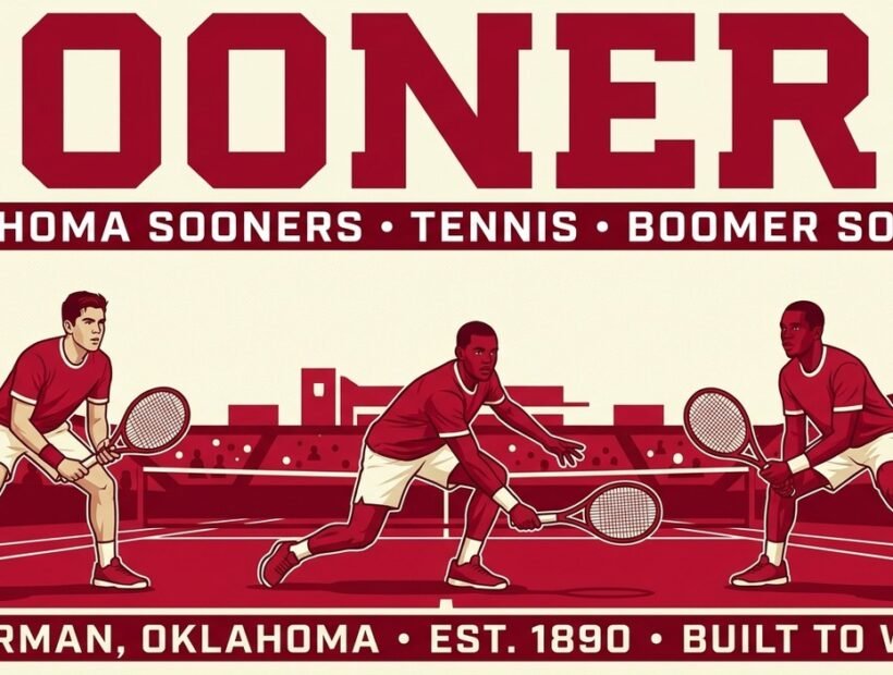 Oklahoma Sooners tennis poster banner