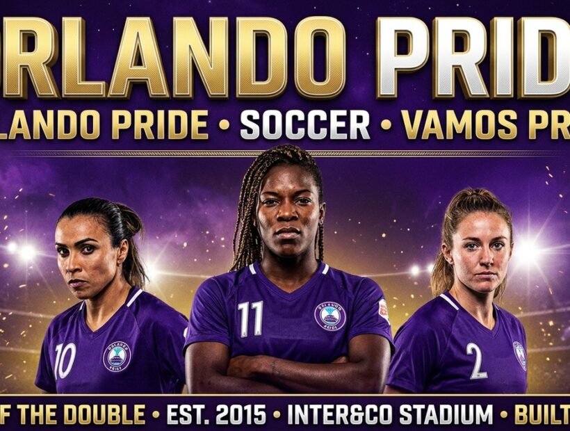 Orlando Pride 2026 poster banner with Banda, Marta and McCutcheon