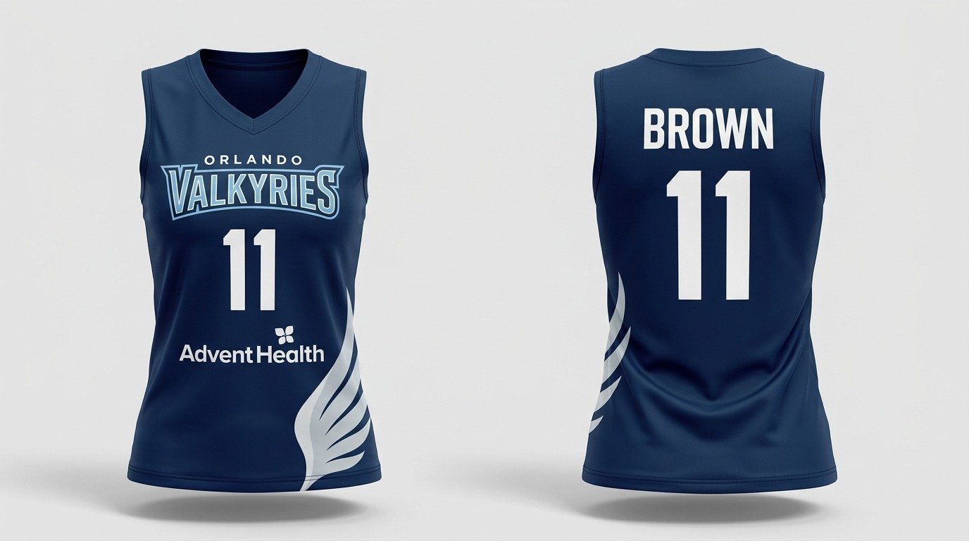 Kazmiere Brown Orlando Valkyries jersey front and back