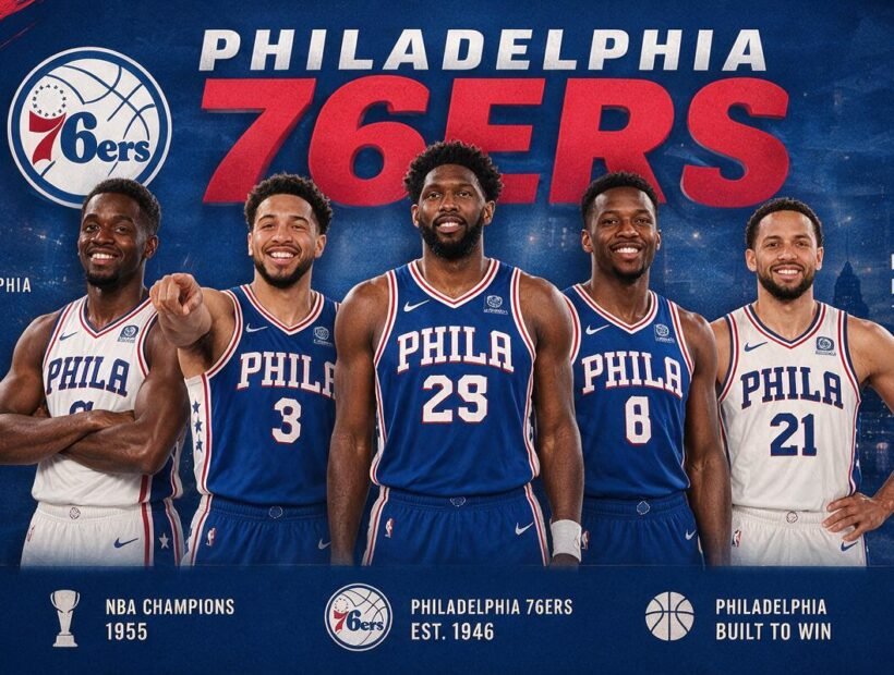 Philadelphia 76ers players in blue jerseys – 2026-27 team