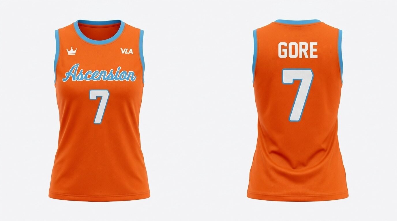 Angela Gore Phoenix Ascension jersey front and back