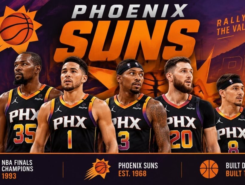 Phoenix Suns players in red jerseys – 2026-27 team