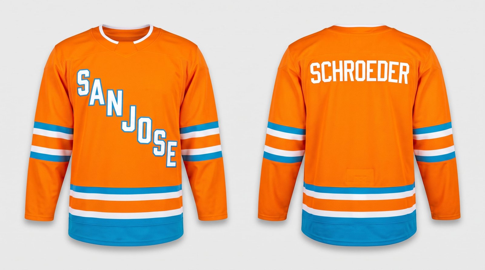 Corinne Schroeder PWHL San Jose style home jersey front and back