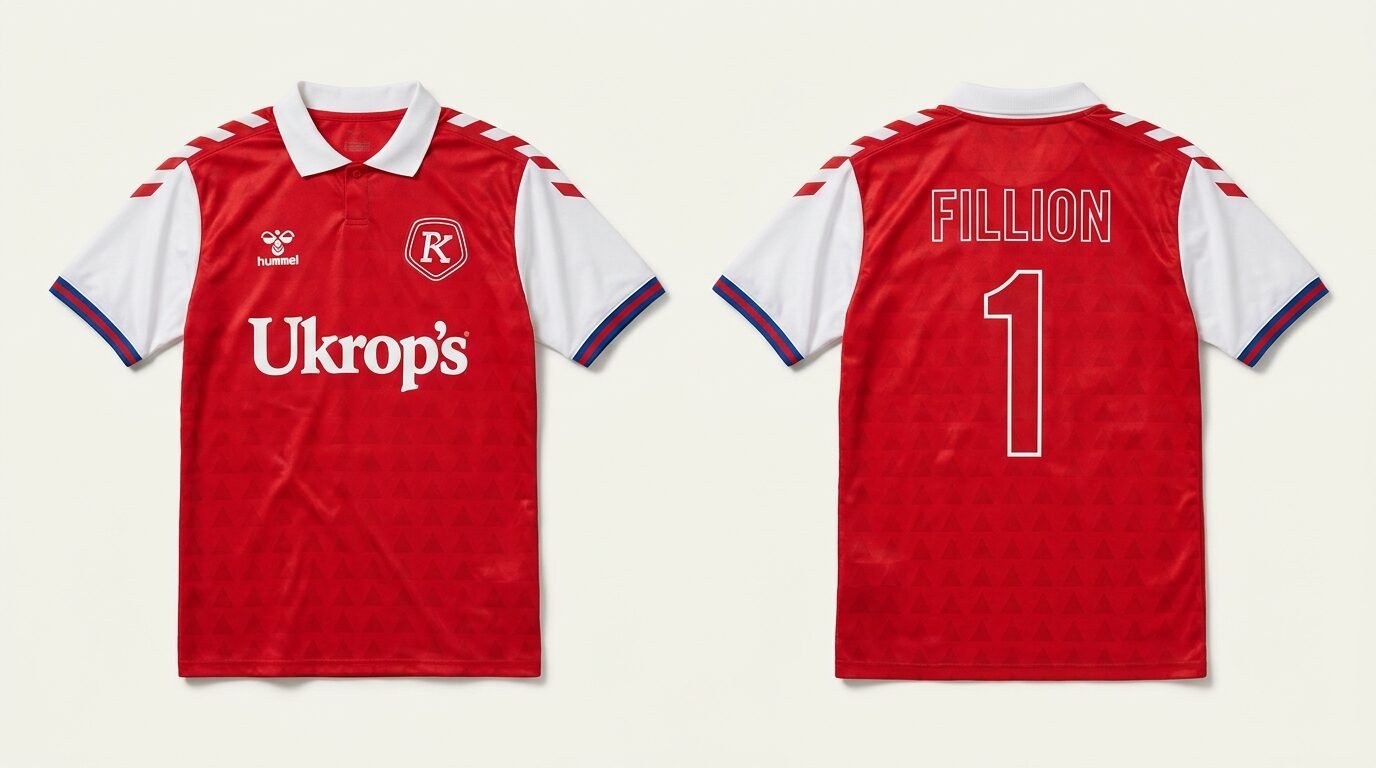 Red Richmond Kickers style soccer jersey number 1 - front and back view