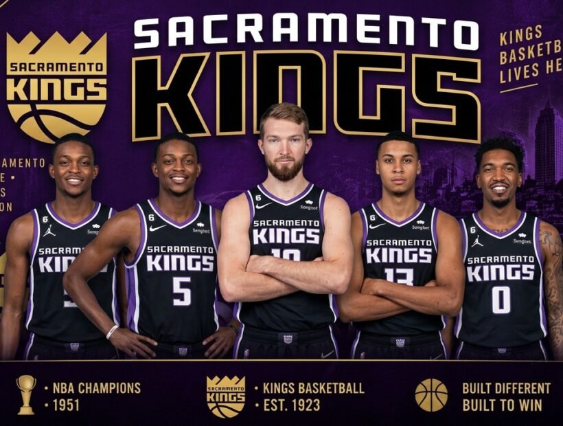 Sacramento Kings players in black jerseys – 2026-27 team