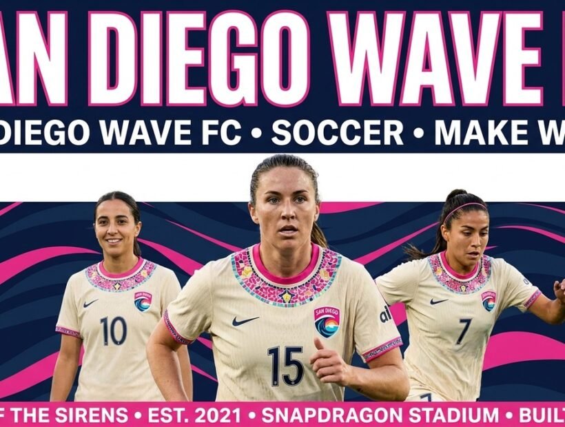San Diego Wave FC 2026 poster banner with Byars, Dali and Barcenas