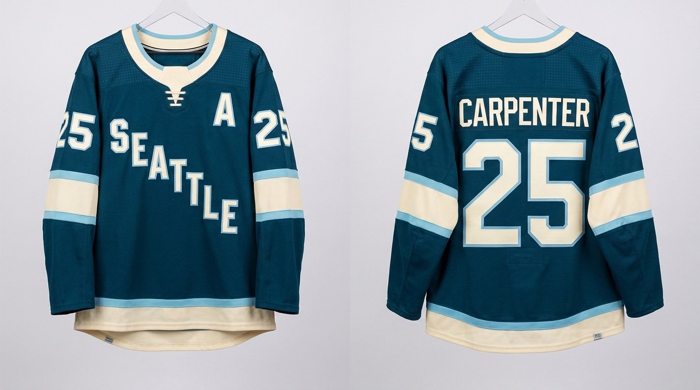 Alex Carpenter Seattle Torrent style home jersey number 25 - front and back view