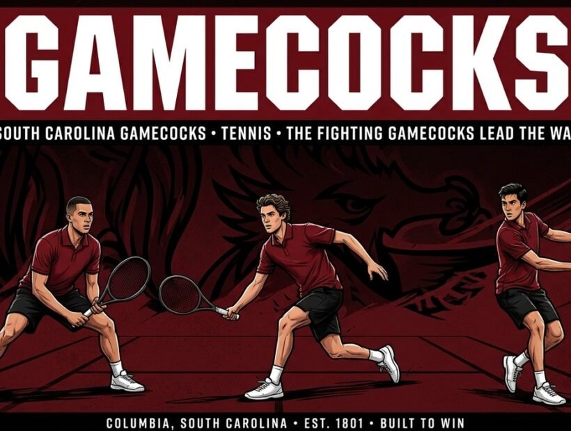 South Carolina Gamecocks tennis poster banner