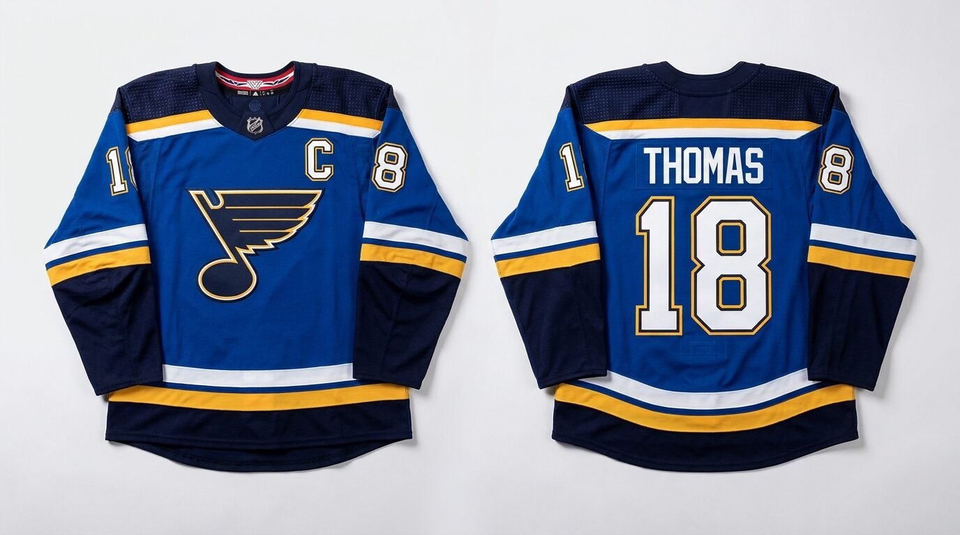 Robert Thomas St Louis Blues style home jersey front and back