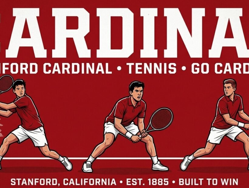 Stanford Cardinal tennis poster banner