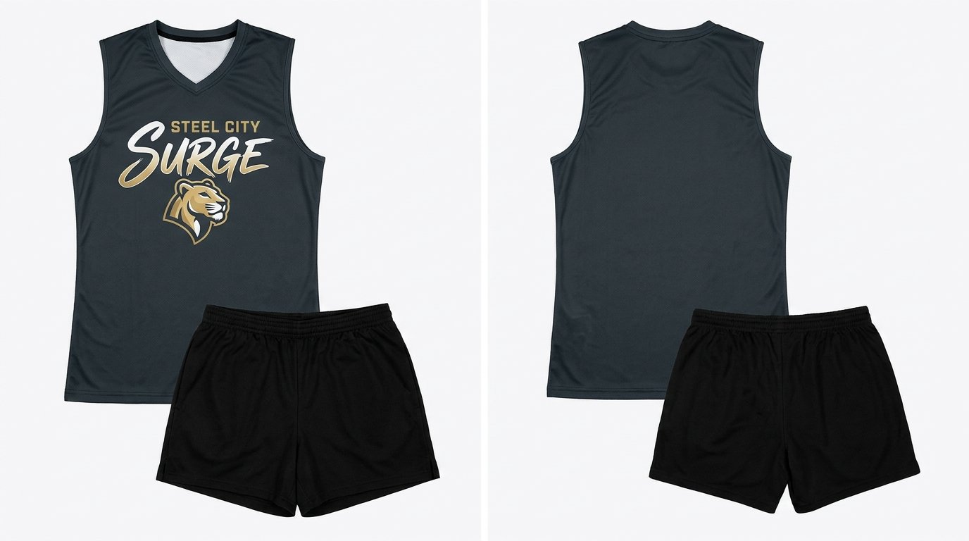 Zoe Rivet Steel City Surge jersey front and back