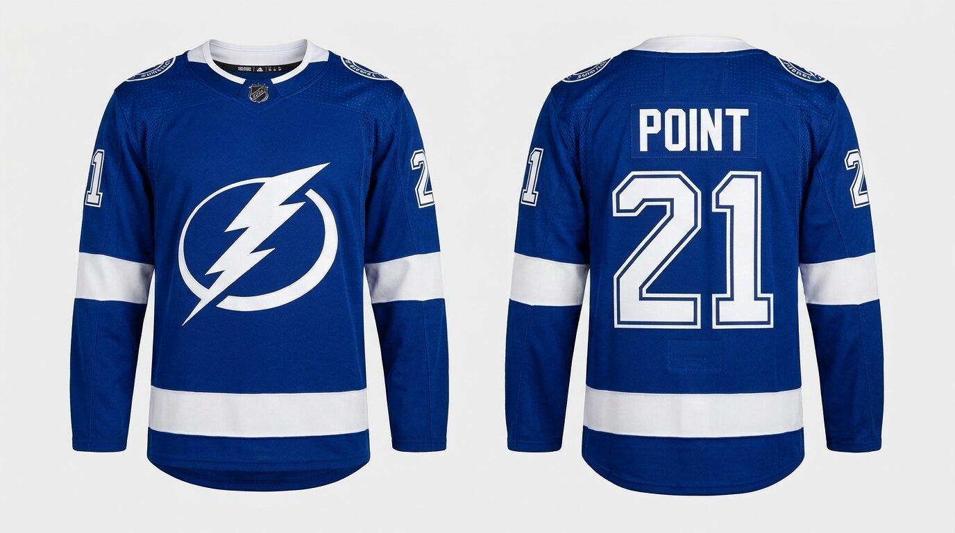 Brayden Point Tampa Bay Lightning style home jersey front and back