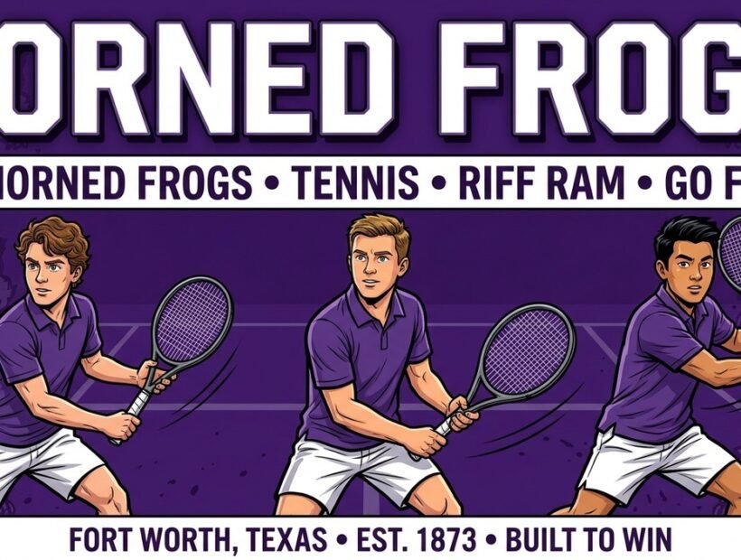 TCU Horned Frogs tennis poster banner